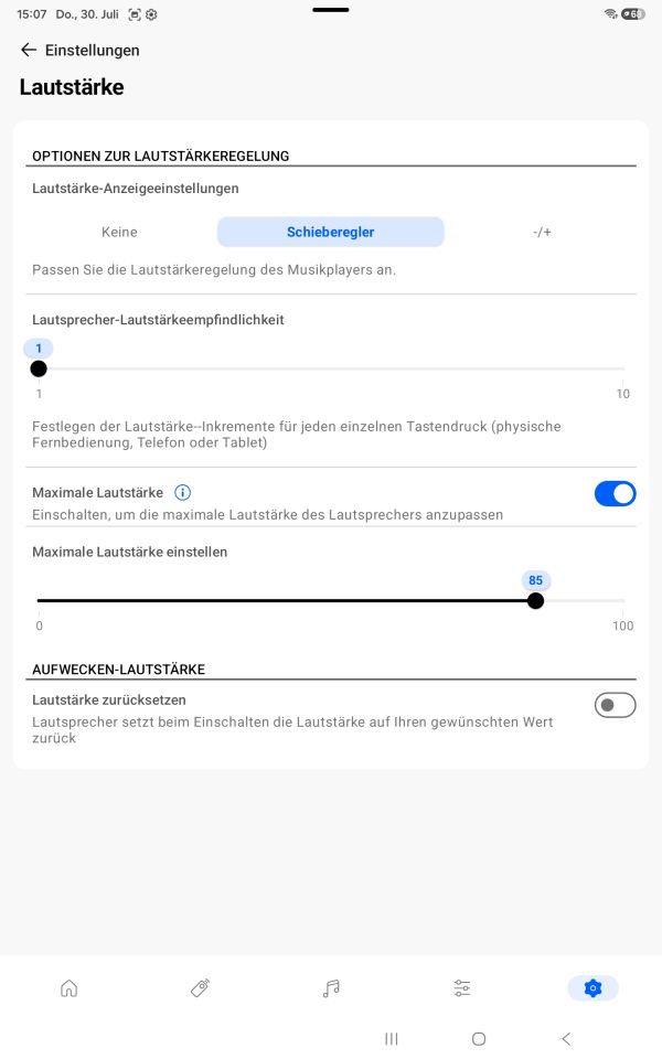 Lautstaerke einstellen KEF LS Luxe